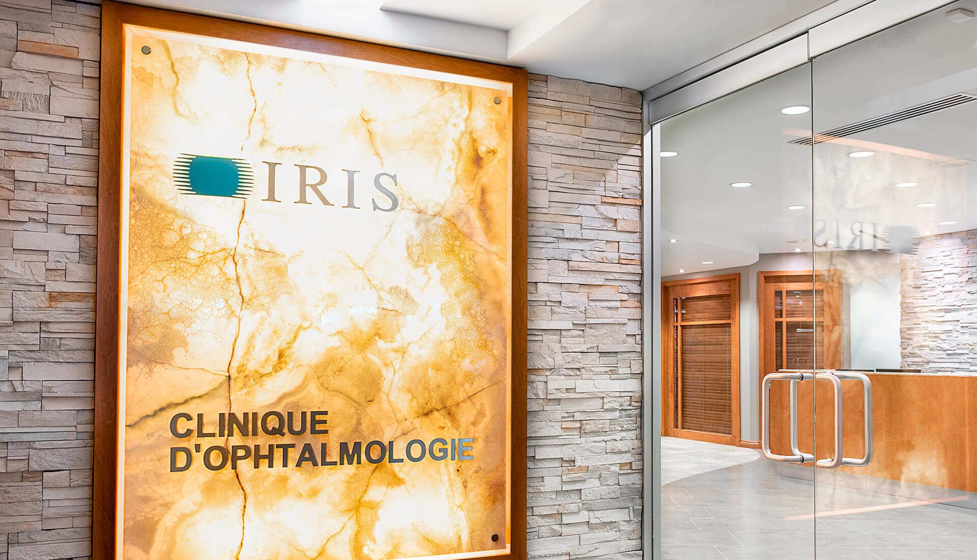 Accueil de la clinique d’ophtalmologie IRIS à Laval